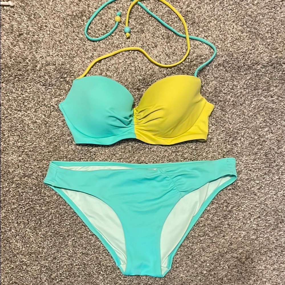 Aqua/green Bikini Set